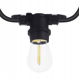 Spuldžu virtene 10m 20x E27, komplektā ar 1W 2700K filament spuldzēm